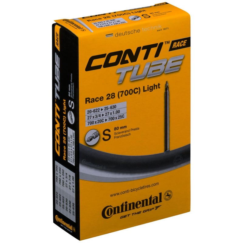 Continental Race 28 Light Road Bike Inner Tube 700c x 20-25 Presta - 80mm - Image 1